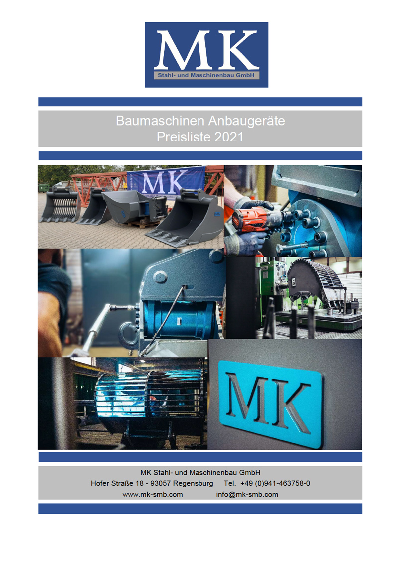 Preisliste Anbaugeräte MK Stahl- und Maschinenbau